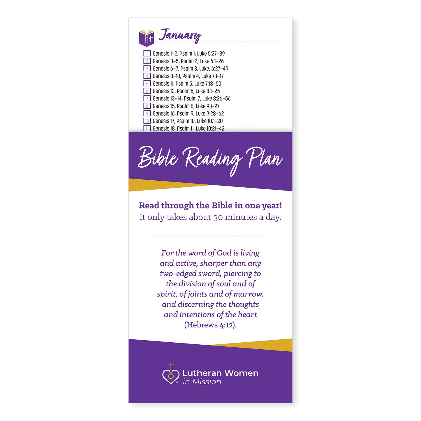 Bible Reading Plan Bookmarks (Pack of 5)